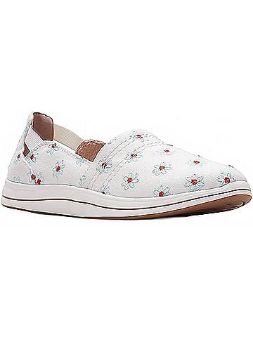 Clarks Women's Breeze Step Casual Shoes in White (view 1)