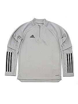 Adidas Boy's Condivo 20 Long Sleeve Training Top in Gray (view 1)
