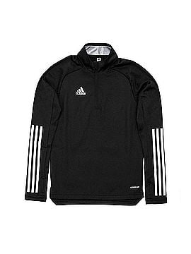 Adidas Boy's Condivo 20 Long Sleeve Warm Top in Black (view 1)
