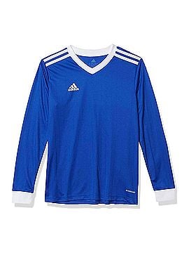 Adidas Boy's Tabela 18 Long Sleeve Jersey in Bold Blue (view 1)
