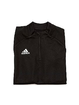 Adidas Boy's Condivo 20 Quarter Zip Training Top in Black (view 2)
