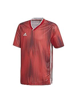 Adidas Boy's Tiro 19 Short Sleeve Jersey in Power Red (view 1)
