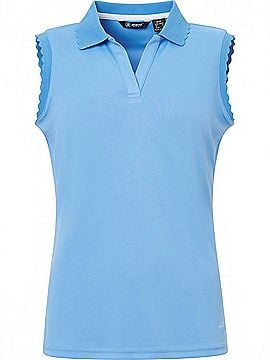 abacus Victoria Drycool Sleeveless Golf Polo in Heaven (view 1)
