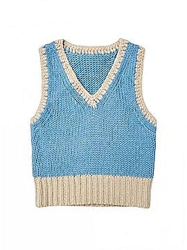 ee:some Women's Lined V-Neck Sweater in Blue Oat (view 1)
