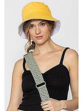 Hana Women's Bucket Hat in Yellow (view 2)