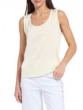 Lyssé Filipa Mixed Media Tank in French Vanilla (view 2)