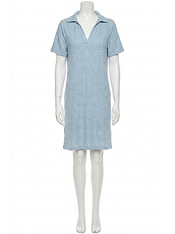 Simply Southern Terry Dress in Light Blue (view 1)