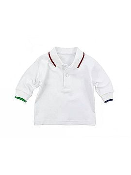 Florence Eiseman Kid's Multi Tipping Polo in White/Red/Blue/Green (view 1)