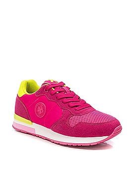 XTI Women's Lace Up Fashion Sneakers in Fuschia (view 2)
