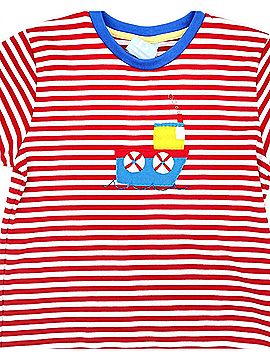 Bella Bliss Kid's Applique Pima Tee 4 Mo in Red/White/Blue (view 2)