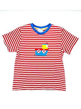 Bella Bliss Kid's Applique Pima Tee in Red/White/Blue (view 1)
