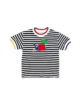 Florence Eiseman Kid's Camp Dinosaur Stripe Knit Shirt 4 Mo in Navy/White/Red (view 1)