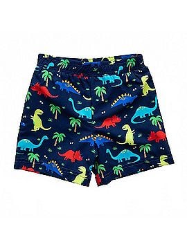 Florence Eiseman Dinosaur Print Swim Trunk in Navy/Multi (view 1)