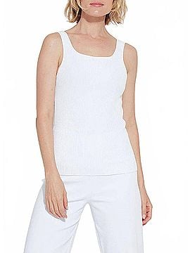 Lyssé Avril Sculpting Tank Top in White (view 2)