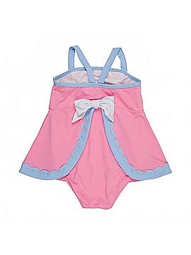 The Beaufort Bonnet Company Kid's Sanctuary Scallop Swimsuit in Hamptons Hot Pink (view 2)