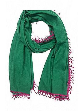 Dolma Women's Cashmere Fringe Scarves in Emerald Pink (view 1)