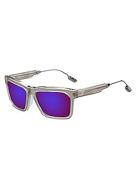 IVI Unisex Deano Dust Sunglasses in Matte Gunmetal / Amethyst Flame Flash Lens (view 1)