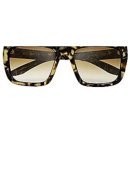 IVI Women's Bonnie Wayfarer Sunglasses in Polished Tigers Eye / Bronze Gradient Lens (view 2)