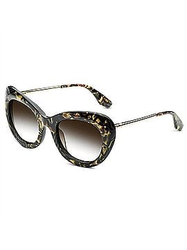 IVI Women's Faye Polished Tigers Eye Sunglasses in Brushed Gold / Bronze Gradient Lens (view 1)