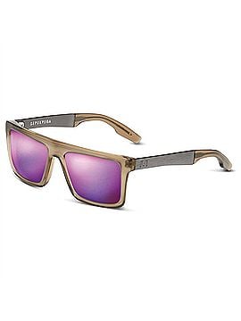 IVI Women's Sepulveda Sunglasses in Dust - Matte Gunmetal / Amethyst Flame Flash Lens (view 1)