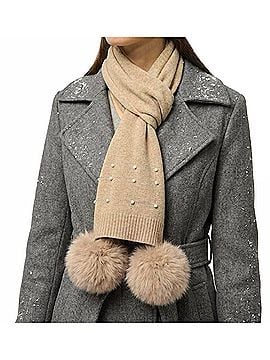 Joseph Ribkoff Women's Knit Scarf in Taupe Melange (view 2)