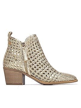 XTI Women's Microfiber Casual Ankle Boots in Gold (view 1)
