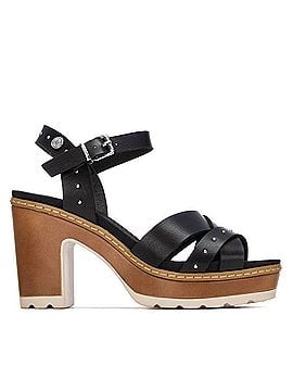 XTI Women's Ankle Strap Sandals in Black (view 1)
