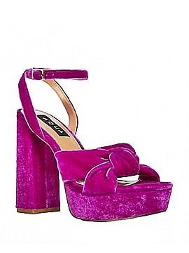 Aqua Women's Loryv Ankle Strap Platform High Heel Sandals in Fushia Pink (view 1)