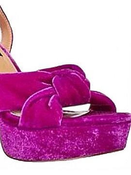 Aqua Women's Loryv Ankle Strap Platform High Heel Sandals in Fushia Pink (view 2)
