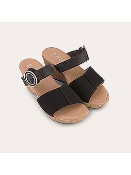 Naot Women's Breezy Wedge Sandal in Black Nna (view 2)