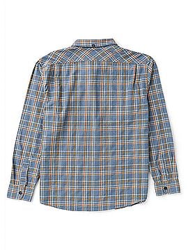 Vissla Central Coast Eco Long Sleeve Flannel Top in Blue Haze (view 2)