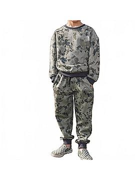 Feather 4 Arrow Ryder Camo Sweatshirt in Oil Green (view 1)