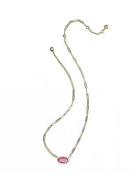 Kendra Scott Women's Elisa Enamel Frame Paperclip Necklace in Bright Pink Illusion (view 2)