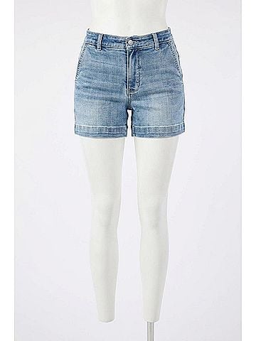 Judy Blue High Waisted Denim Trouser Shorts in Medium Wash (view 1)