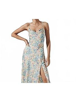 Astr Gaia Dress in Yellow Teal Multi (view 2)