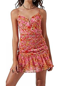 Astr Meg Mini Dress in Pink Multi Floral (view 2)