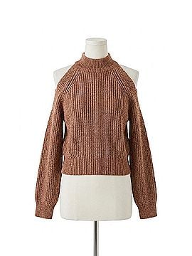 Astr Tori Cold Shoulder Sweater in Rust Multi (view 1)