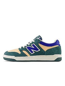 New Balance Boy's 480 New Spruce Sneakers 6 Mo in Green/Orange/Multi-Colored (view 2)