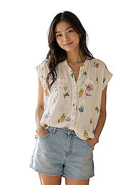 Maeve Maeve Short Sleeve Blouse (view 1)