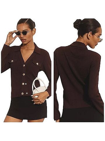 Anthropologie Maeve Collared Cardigan Cardigan (view 1)