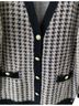 Tahari Houndstooth Black Tan Cardigan Size XL - photo 5
