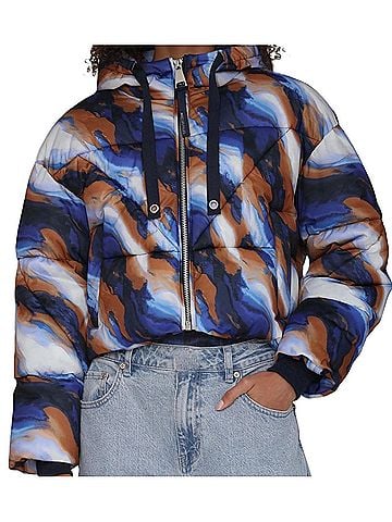 Avec Les Filles Cropped Hooded Puffer Coat Coat (view 1)