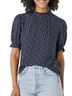 Amazon Essentials 100% Viscose Floral Multi Color Blue Short Sleeve Blouse Size XXL - photo 1