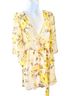 Charlotte Russe Floral Yellow White Romper Size M - photo 2