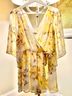 Charlotte Russe Floral Yellow White Romper Size M - photo 6