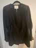 Maje 67% Cotton 33% Linen 100% Lambskin 100% Cotton 100% Viscose Solid Graphic Black Jacket Size 8 - photo 3