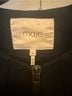 Maje 67% Cotton 33% Linen 100% Lambskin 100% Cotton 100% Viscose Solid Graphic Black Jacket Size 8 - photo 4