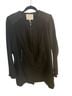 Maje 67% Cotton 33% Linen 100% Lambskin 100% Cotton 100% Viscose Solid Graphic Black Jacket Size 8 - photo 1