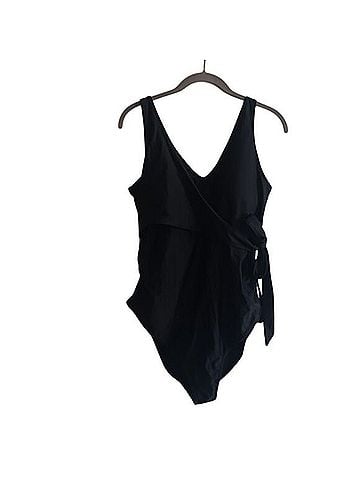 Quince Italian Maternity Wrap One Piece Swimsuit (view 2)