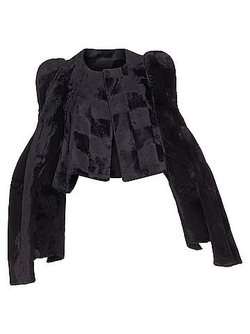 Comme des Garçons Comme Des Garcons velvet checkered 4 sleeves jacket (view 1)